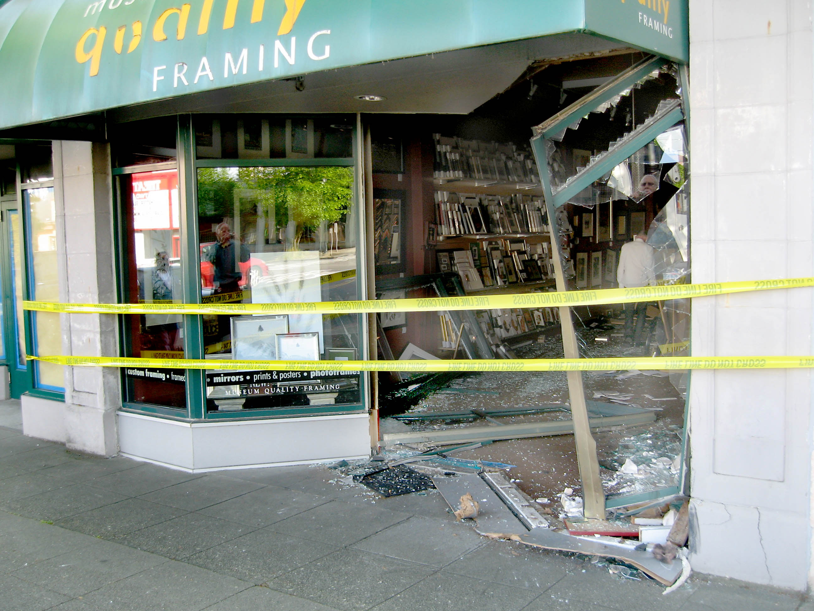 Museum Quality Framing damaged in morning car accident | Westside Seattle